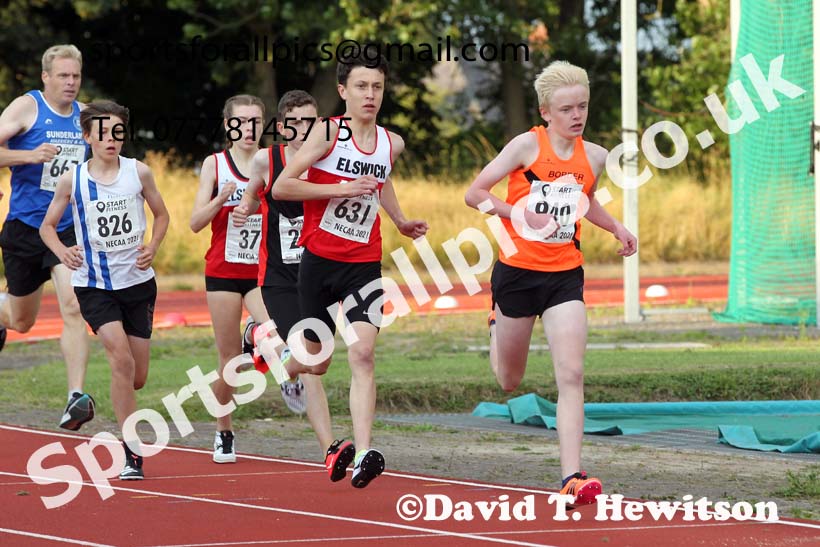 800 metres, 2021 North East Grand Prix 6, Monkton, Wednesday, August 4th. Photo: David T. Hewitson/Sports for All Pics